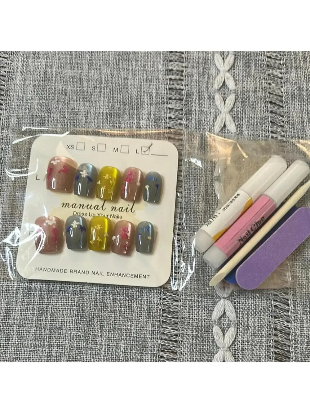 Colorful Handmade Nail Set with Tools